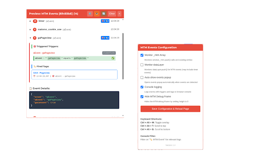 Matomo Tag Manager Monitor :: Monitor Matomo Tag Manager events, triggers, and tags for debugging purposes