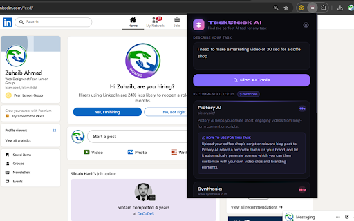 TaskStack AI :: AI-powered tool recommender — describe your task, get the perfect AI tools.
