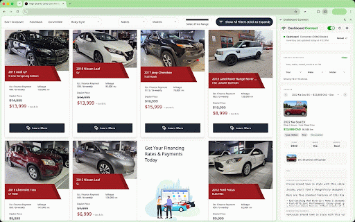 Dashboard Connect :: A suite of tools designed to assist car dealers with their online presence.