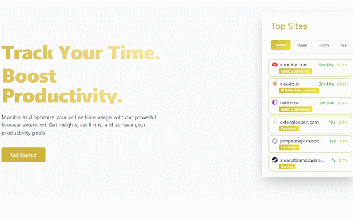 Time Tracker :: Track and manage your time spent on different websites
