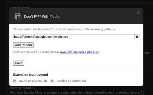Don't F*** With Paste :: Prevents the blocking of copying from & pasting into input fields