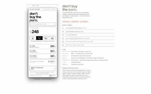 don't buy the jeans :: A spending deterrent. Enter a number. See what it could become. Decide accordingly.