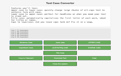 Text Case Converter :: Convert text between different cases and copy or download it easily.