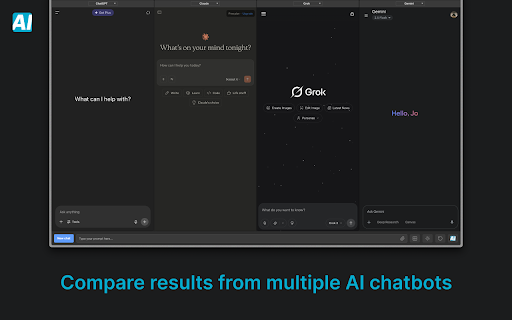Ask Every AI :: Ask same question to multiple AI assistants side-by-side in single click