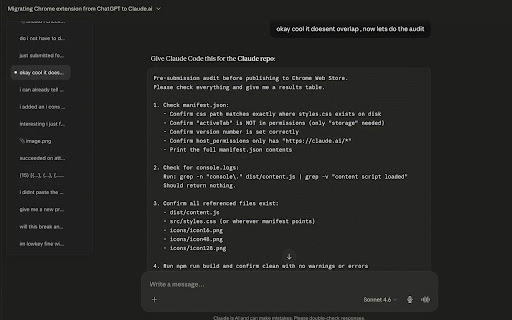Smart Tabs for Claude :: Adds smart navigation tabs to Claude.ai conversations.