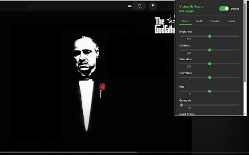 Video & Audio Manager :: Advanced video and audio settings manager for any website