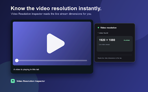 Video Resolution Inspector :: Shows the decoded resolution of videos playing on any web page.