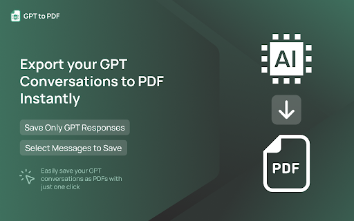 GPT to PDF :: Export your GPT conversations to PDF in one click