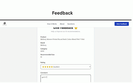 SYVORA AI Size Assistant :: AI-powered clothing size recommendations for Amazon, Myntra, Flipkart, and Meesho.