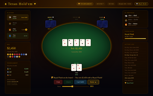 Texas Hold'em Poker :: Play Texas Hold'em Poker right in your browser