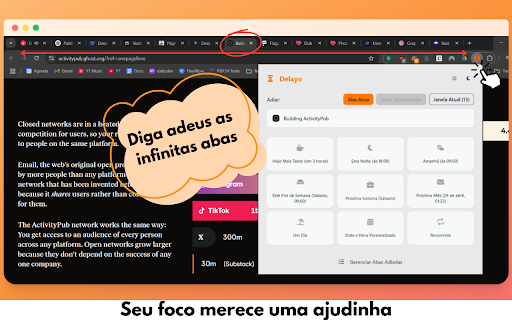 Delayo :: Temporarily put tabs to sleep and have them reappear when you need them