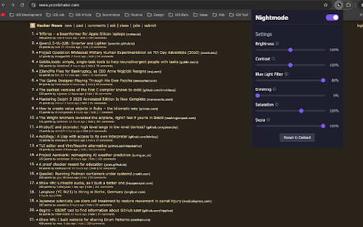 Nightmode :: Smart dark mode for websites with customizable settings