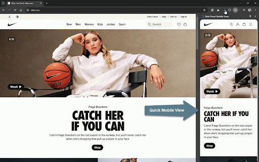 Instant Mobile Preview - Side Panel View :: View mobile versions of websites side-by-side in Chrome's side panel.