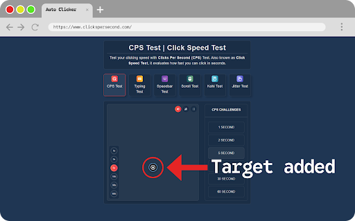 Auto Clicker :: Cria alvos de clique automáticos com agendamento avançado, repetição e configurações personalizadas.
