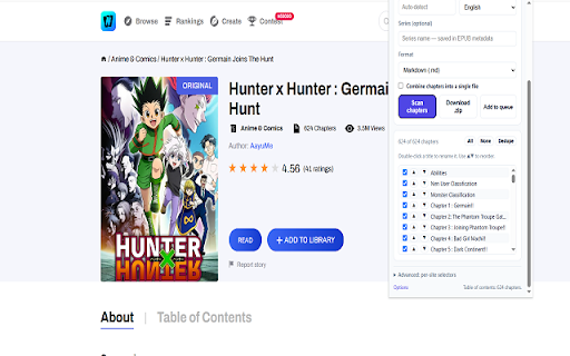 Web Chapter Downloader :: Download web novel chapters as .txt, .md, .html, or .epub. Auto-detects sites, editable chapter lists, rich EPUB metadata.