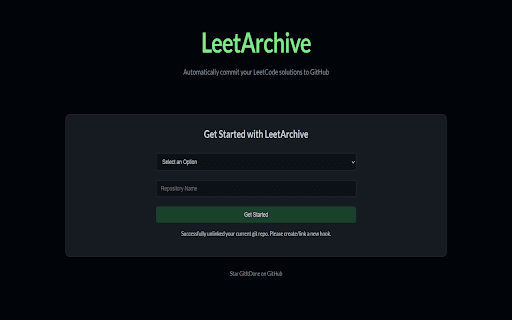 LeetArchive :: Automatically commit your LeetCode solutions to GitHub