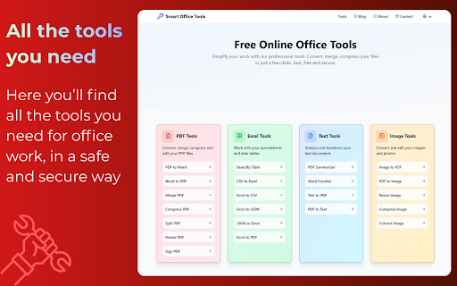 PDF All Tools - Quick Access :: Quick access to free PDF & Excel tools. Convert, merge, compress PDFs. Beautify Excel tables. All tools work in your browser.