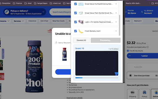 Walmart Cart Builder :: Save your Walmart cart items and reorder them anytime with one click