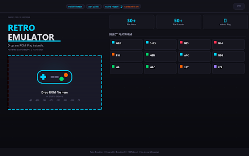 Retro Emulator All in One :: Drop any ROM file and play it instantly in your browser. No upload. No server. Powered by myemulator.onl.