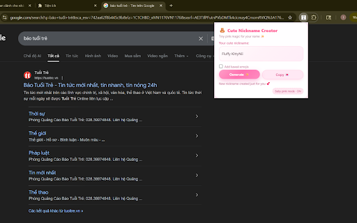 Cute Nickname Creator :: Generate super cute nicknames in a soft baby-pink style and copy them with one click.