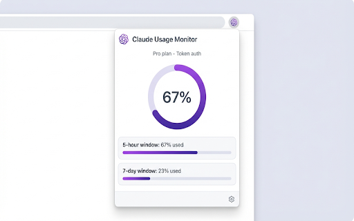 Claude Usage Monitor :: Monitor your Claude Code usage with real-time progress circles and alerts.
