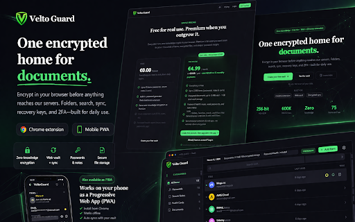 Velto Guard :: Secure zero-knowledge password manager