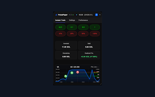 PulsePaper :: PulsePaper: Modern simulator for trading memecoins on Solana without risk. Practice your strategies before trading with real funds.