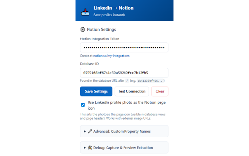 LinkedIn to Notion :: Save LinkedIn profiles and company pages to your Notion database with one click, with optional AI correction via xAI Grok.