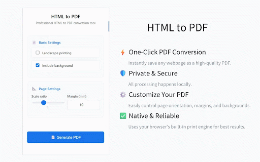 HTML to PDF :: Convert HTML web pages to PDF files with professional quality