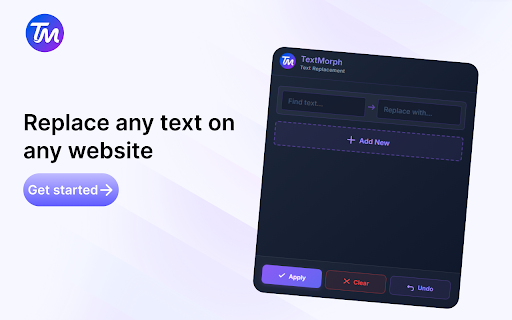 TextMorph - Replace Text Anywhere :: Define custom text replacement rules and apply them globally to any webpage, or replace selected text via context menu.
