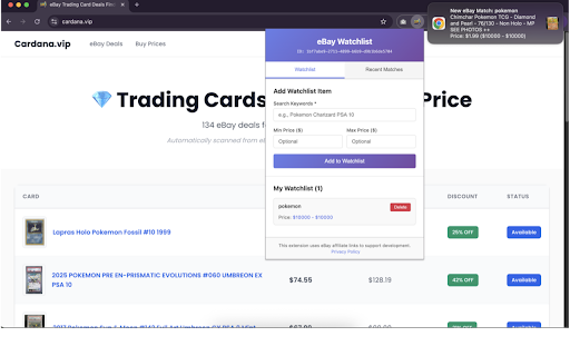 Price Compare & Tools: eBay Amazon Walmart + Zillow/Redfin :: Price compare: eBay, Amazon, Walmart. Watchlist alerts. CardLadder & PSA card tools. Restaurants near Zillow/Redfin homes.