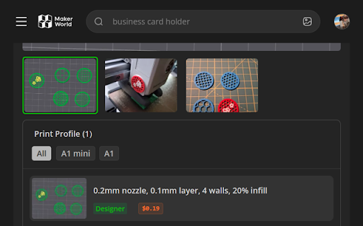 Print Cost Estimator for MakerWorld :: Instantly see filament, electricity and depreciation costs on every MakerWorld model page.
