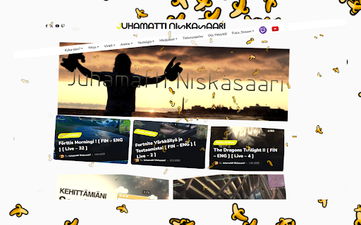 Throw Banana :: Throw bananas on any webpage! Now with realistic chopping effects.