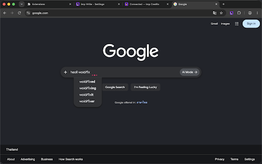 Imp Write :: Fix and rewrite text in any textbox on command. Bring your own API key or use Imp Credits, no subscription.