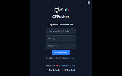 CFPusher - Codeforces to GitHub :: Automatically pushes accepted Codeforces submissions to your GitHub repository.