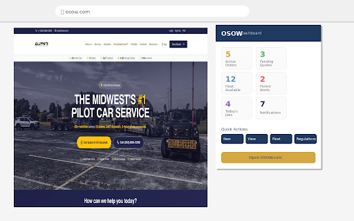 OSOW - Oversize Load Management :: Manage oversize/overweight loads, pilot car dispatch, fleet operations, permits, and get real-time notifications from OSOW.com