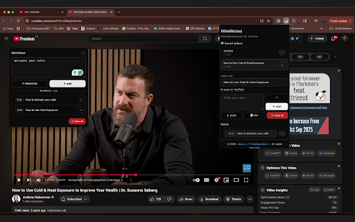 MimiNotes :: Take smart timestamped notes while watching YouTube.