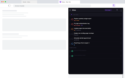 Taska — Task Manager & To-Do List :: Capture tasks from any webpage. Projects, priorities, reminders, Board & Calendar views. 6 premium themes.