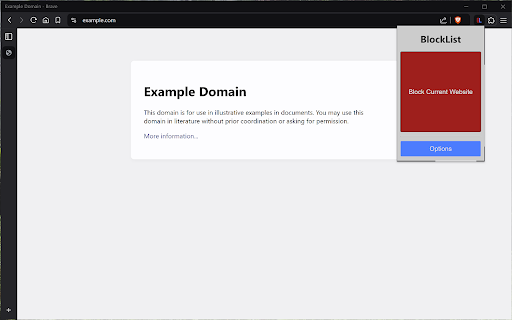 BlockList :: Curate a list of blocked websites with a custom redirect page.