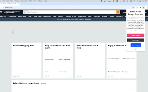 Read Mode Image Remover :: A Chrome extension that hides and unhides all images from the current webpage with one click.