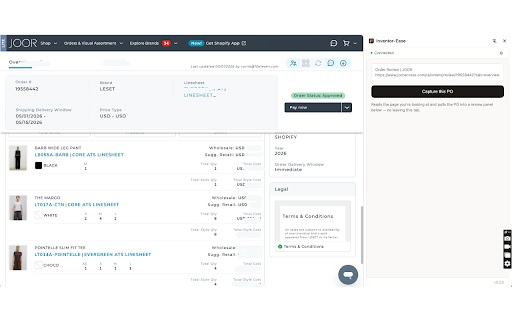 Invoe — Send PO :: Capture a purchase order from any wholesale portal and send it straight to your Invoe review queue.