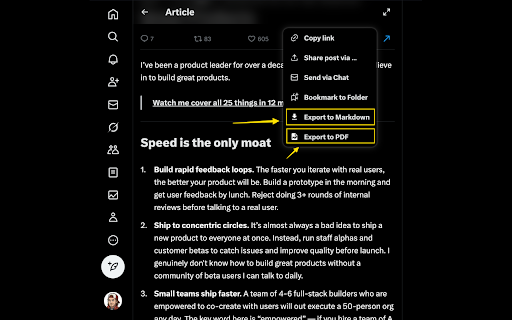 X Article Exporter :: Export X/Twitter posts to Markdown or PDF