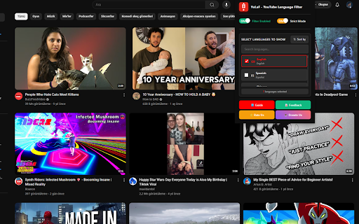 YouTube Language Filter - YuLaF :: YouTube Language Filter - The best Chrome extension to filter YouTube content based on language.