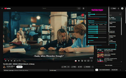 YouTube Super :: Transform your YouTube experience with volume boost, EQ presets, spectrum visualizer, and smart audio automation.