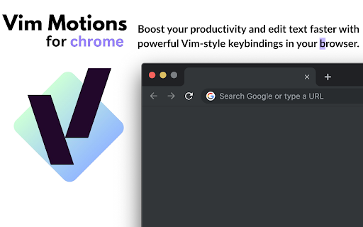 Vim Motions for Chrome :: Vim-style keybindings for efficient text navigation and editing in browser inputs.