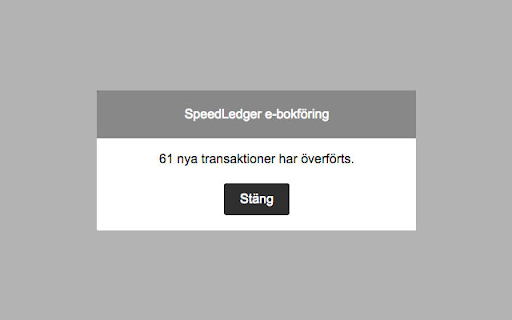 SpeedLedger e-bokföring :: Överför bankinformation från din bank direkt in i din SpeedLedger e-bokföring