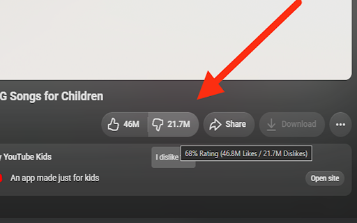 Restore YouTube Dislikes & Ratios :: Bring back dislike counts on YouTube. Instantly view true video ratings, dislike ratios, and creator metrics directly on the player.