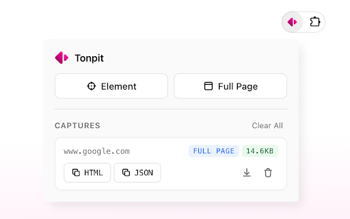 Tonpit UI Capture :: Capture website UI and interactions for cinematic animation