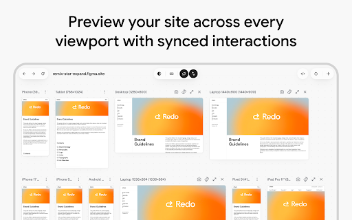 Responsive Tester - Mobile View, Breakpoint Checker & CSS Editor :: Preview any page on multiple screens at once. Test mobile view, every screen size and breakpoint, and edit CSS live.
