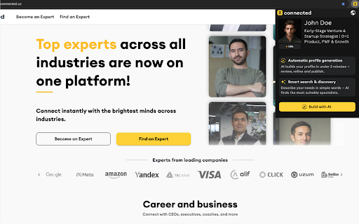 Connected.uz :: Smart profile building with AI assistance